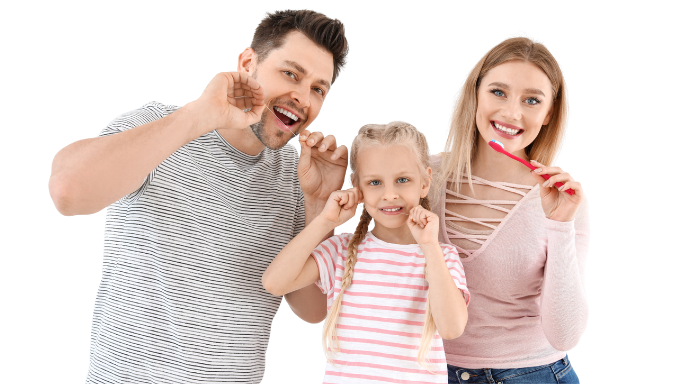 family receiving dental care in Indianapolis